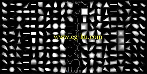 超过200组Zbursh硬表面alpha网格纹理雕刻笔刷合集的图片1
