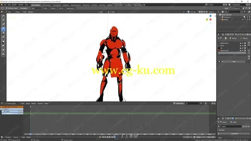 Blender 2.8中Grease Pencil 2D动画工具使用技术视频教程的图片1