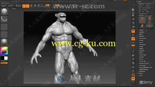 ZBrush人物角色数字雕刻流程实例训练视频教程的图片1