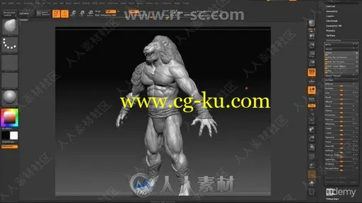 ZBrush人物角色数字雕刻流程实例训练视频教程的图片3