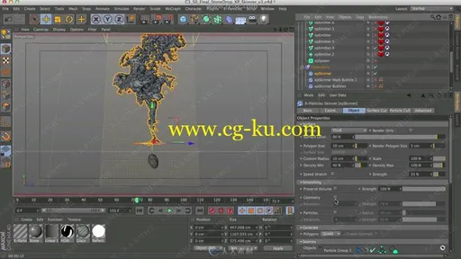 C4D中X-Particles水下气泡特效制作视频教程的图片2