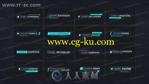 多组闪烁简洁时尚现代标题动画AE模版的图片1
