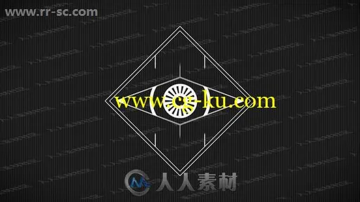 快节奏抽象几何眼睛标志logo动画演绎AE模板的图片1