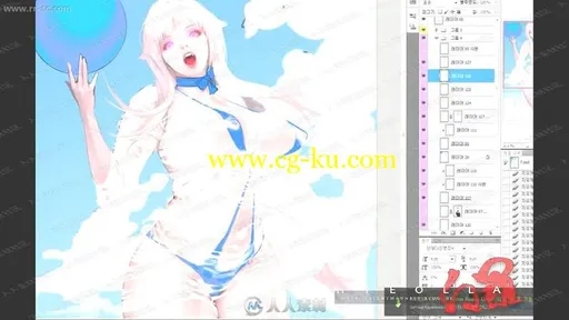 韩国CG画师金炯燮“血羅”角色设计视频教程的图片3