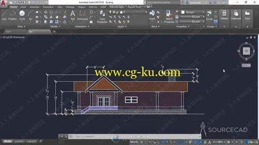 AutoCAD中2D与3D绘制图制实例训练视频教程的图片1
