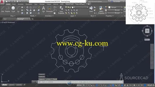 AutoCAD中2D与3D绘制图制实例训练视频教程的图片3