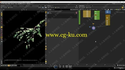 Houdini游戏植物树叶艺术制作视频教程的图片1