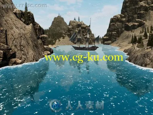 峡谷山川河流水渲染着色器Unity游戏素材资源的图片2