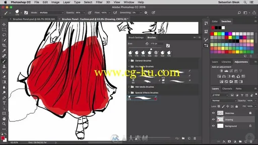 Photoshop CC笔刷使用核心技术训练视频教程的图片2