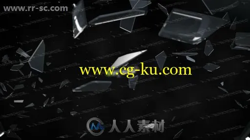 玻璃碎片空间静止logo动画演绎AE模板的图片1