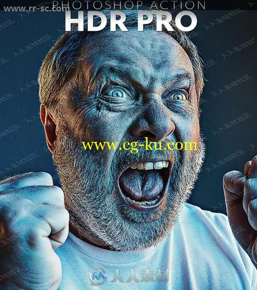 人像绘画夸张纹理高饱和艺术特效PS动作的图片1