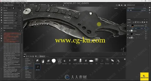 Substance Painter硬表面游戏武器纹理制作视频教程的图片3