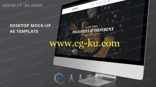 简约现代电脑桌面宣传网站推广AE模版的图片1
