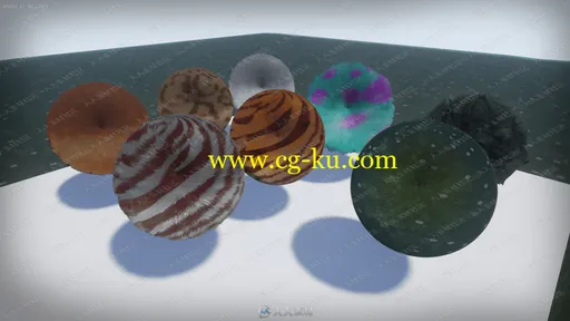 斑纹动物毛皮渲染着色材料Unity游戏素材资源的图片1