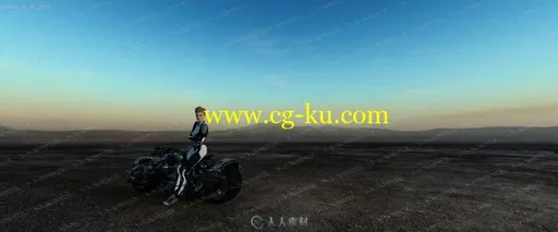 六组沙漠美丽日出日落渲染天空3D模型的图片2