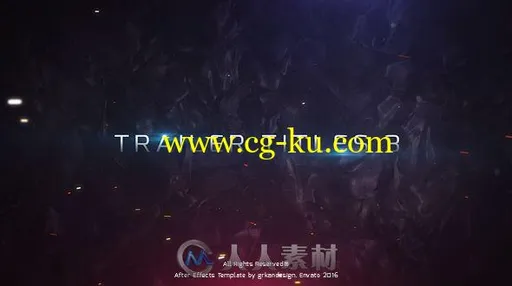 暗黑烟雾效果文字闪烁标题动画AE模版的图片1