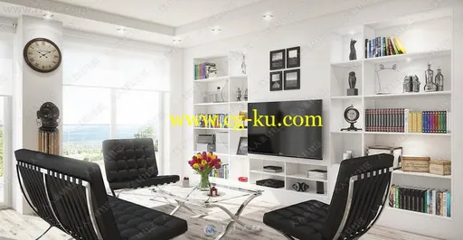 50组钟表烛台花瓶等室内小饰品家具3D模型合集 GAxis第37季的图片1