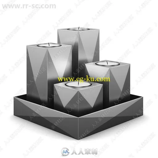 50组钟表烛台花瓶等室内小饰品家具3D模型合集 GAxis第37季的图片2