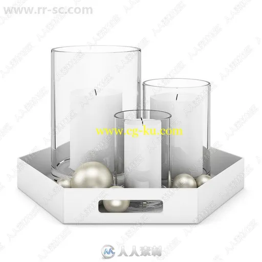 50组钟表烛台花瓶等室内小饰品家具3D模型合集 GAxis第37季的图片3