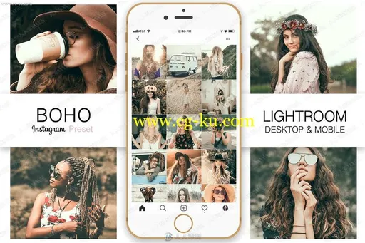 波西米亚风阳光色调人像外景Lightroom预设的图片1