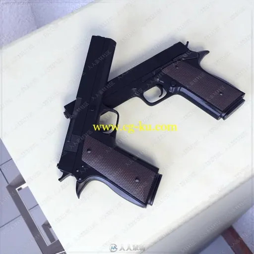 20组激烈持枪打斗站立伏地姿势动作3D模型的图片2