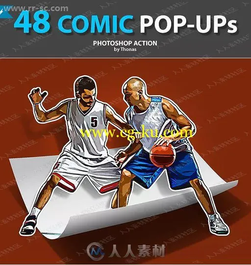 48组创意立体动画油画人物卡片人特效PS动作的图片1