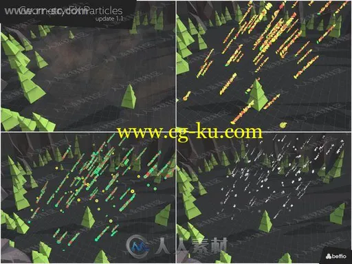 300组几何卡通多彩凌乱精灵效果粒子系统Unity游戏素材资源的图片1