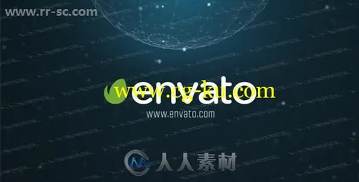 灵动暗夜星点线连接几何体logo动画演绎AE模板的图片1