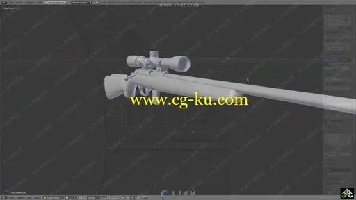 Blender游戏步枪硬表面建模制作视频教程的图片3