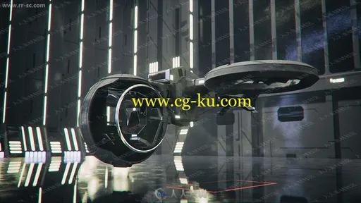 未来科技精密飞行快艇战斗机3D模型的图片3