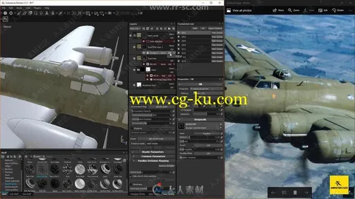 Maya与Substance Painter飞机模型与纹理制作视频教程的图片2