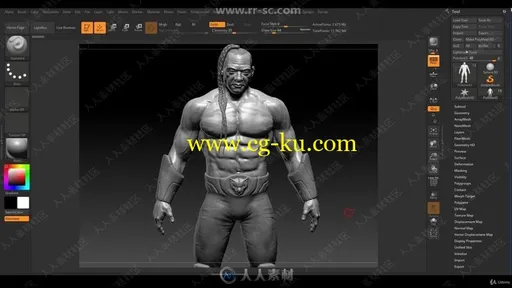ZBrush游戏人物角色实例雕刻训练视频教程的图片3