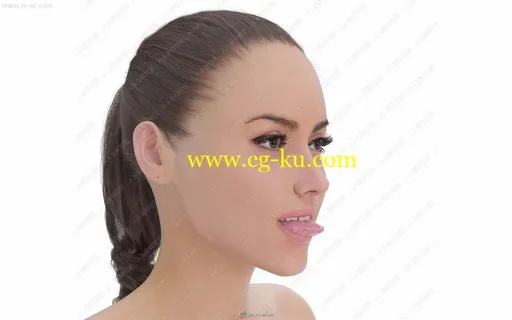 高品质逼真完整全身女性人体3D模型的图片2