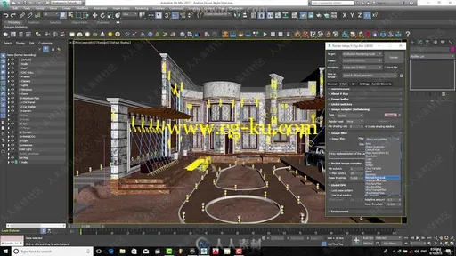 3dsmax与Vray阿拉伯风格建筑风格景观大师级视频教程的图片3