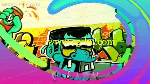 13组多彩流动卡通动画转场过渡AE模板的图片1