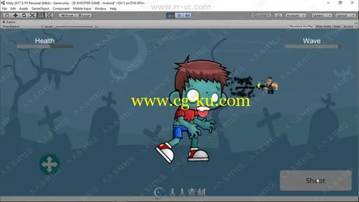 Unity二维2D射击游戏实例制作视频教程的图片2