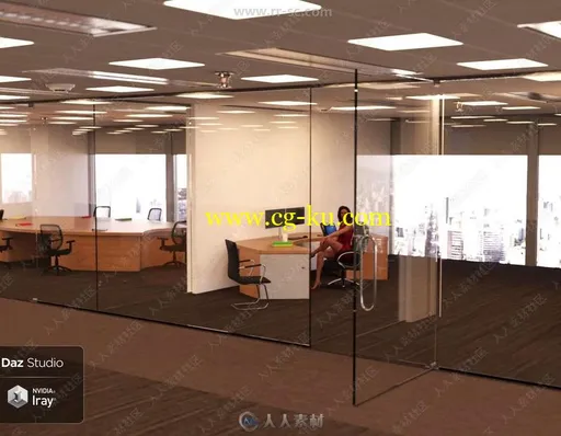 现代办公室室内设计3D模型合集的图片3
