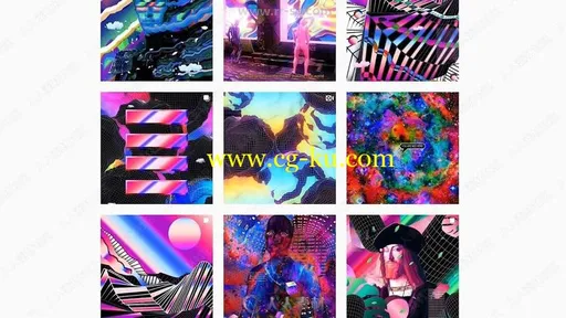 PS与C4D抽象海报设计实例训练视频教程的图片1