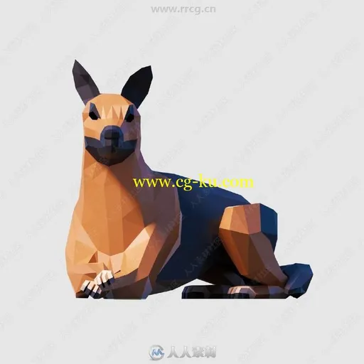 20种不同农场动物低聚3D模型合集的图片3