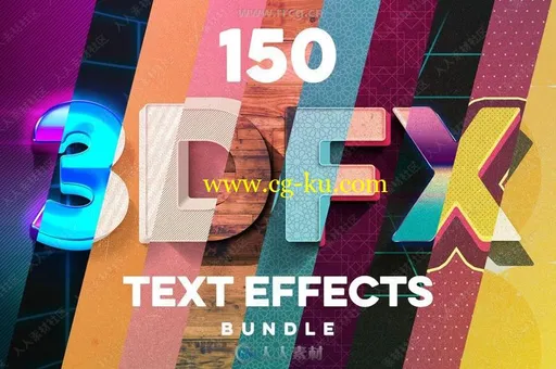 150组超炫3D立体创意设计PSD字模合集的图片1