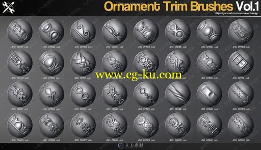 60组2K装饰性画笔Zbrush笔刷合集的图片2