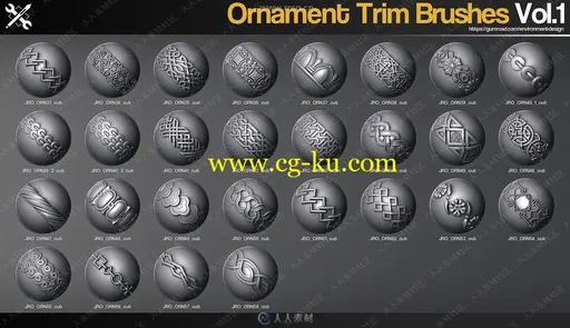 60组2K装饰性画笔Zbrush笔刷合集的图片3