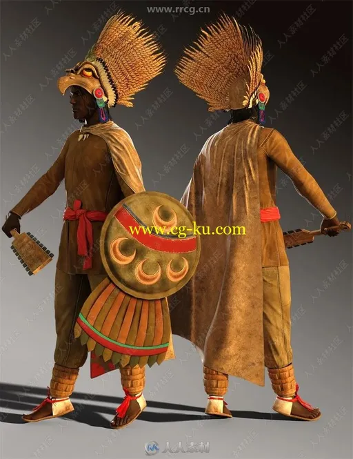 印第安墨西哥风格服装服饰3D模型合集的图片3