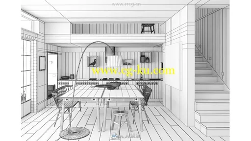 43组斯堪的纳维亚风格室内设计3D模型合集 Evermotion Archinteriors第43季的图片1