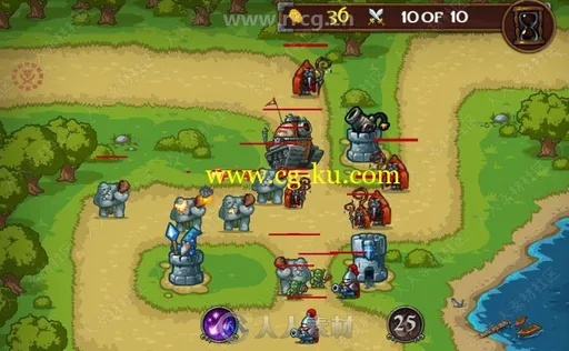 2D卡通风格塔防完整项目Unity游戏素材资源的图片3