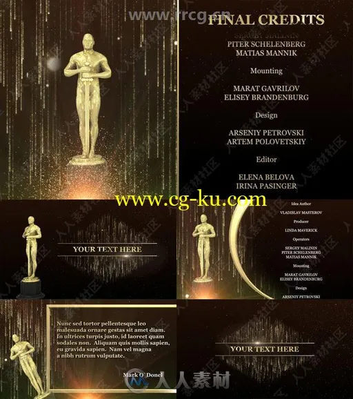 经典奥斯卡电影颁奖典礼包装动画AE模板的图片4