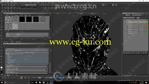 Mari机甲头盔硬表面纹理实例制作视频教程的图片2