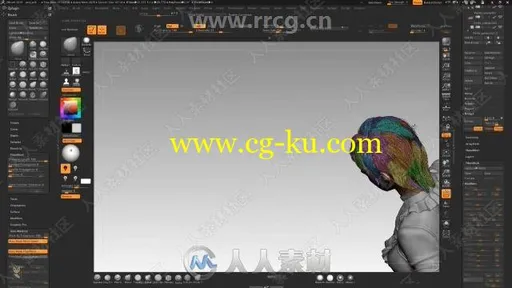 Zbrush游戏女性剑士角色雕刻制作完整流程视频教程的图片3