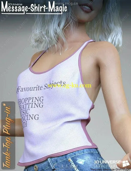 Message Shirt Magic衣帽服装组件3D模型合集的图片3