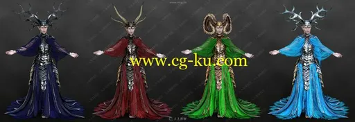 龙女皇超精致完整角色3D模型合集的图片1